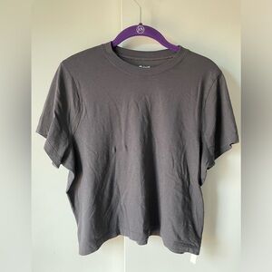 Madewell Softfade Cotton Boxy-Crop Tee - Medium